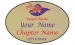 Gold Oval name Badge Artwork 125 Purple 